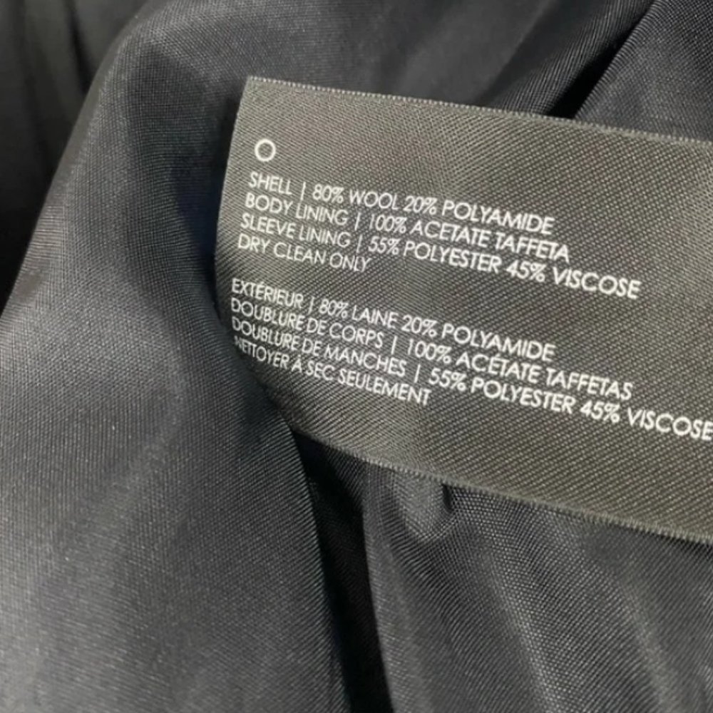 NWOT Club Monaco Cropped Heavy Wool Peacoat Navy XS Quiet Luxury - Picture 12 of 13